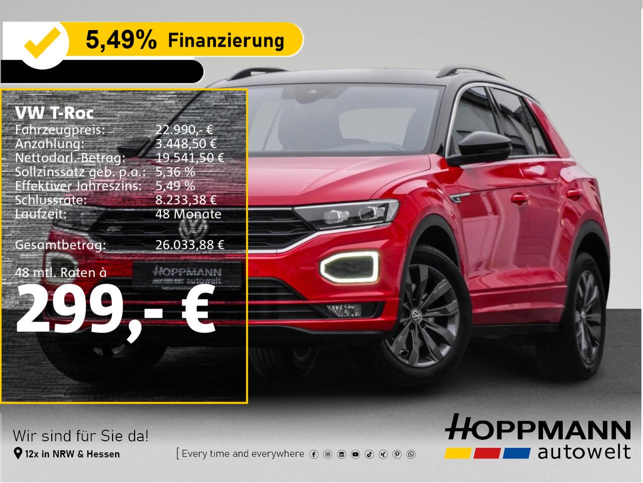 Volkswagen T-ROC Automatik*Sport*R-Line*Navi*Kamera*PDC*SHZ