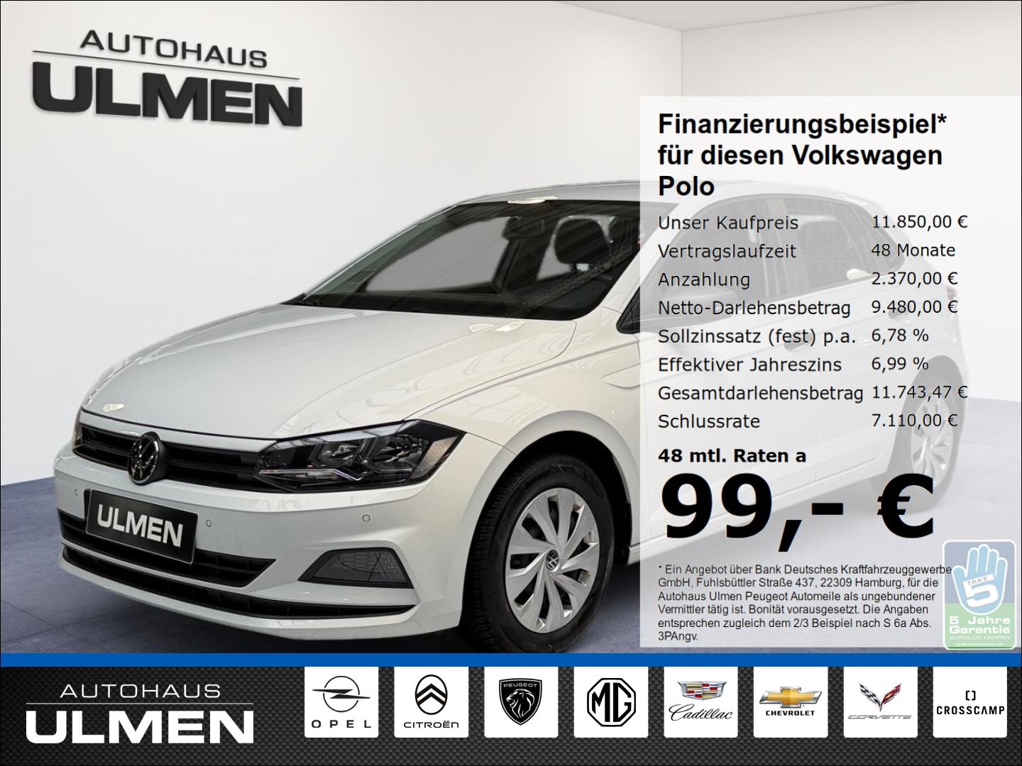Volkswagen Polo VI Trendline 80 Apple CarPlay PDC Abstands-