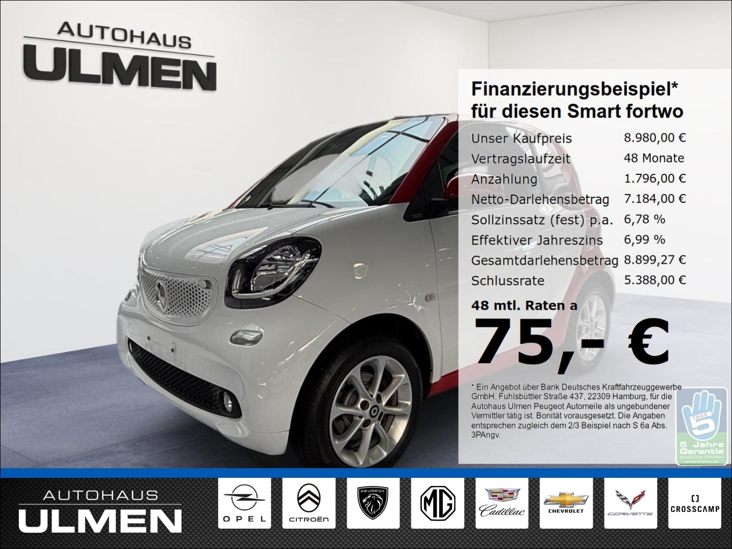 Smart fortwo coupe 71 Bluetooth Panoramadach Garantie