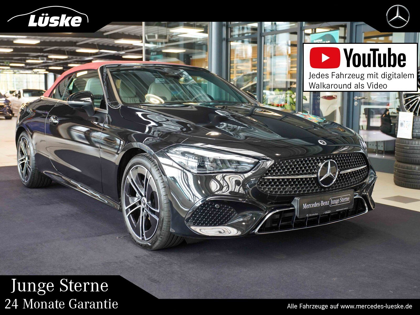 MERCEDES-BENZ CLE 220 d Cabrio macchiato rotes Verdeck Memory