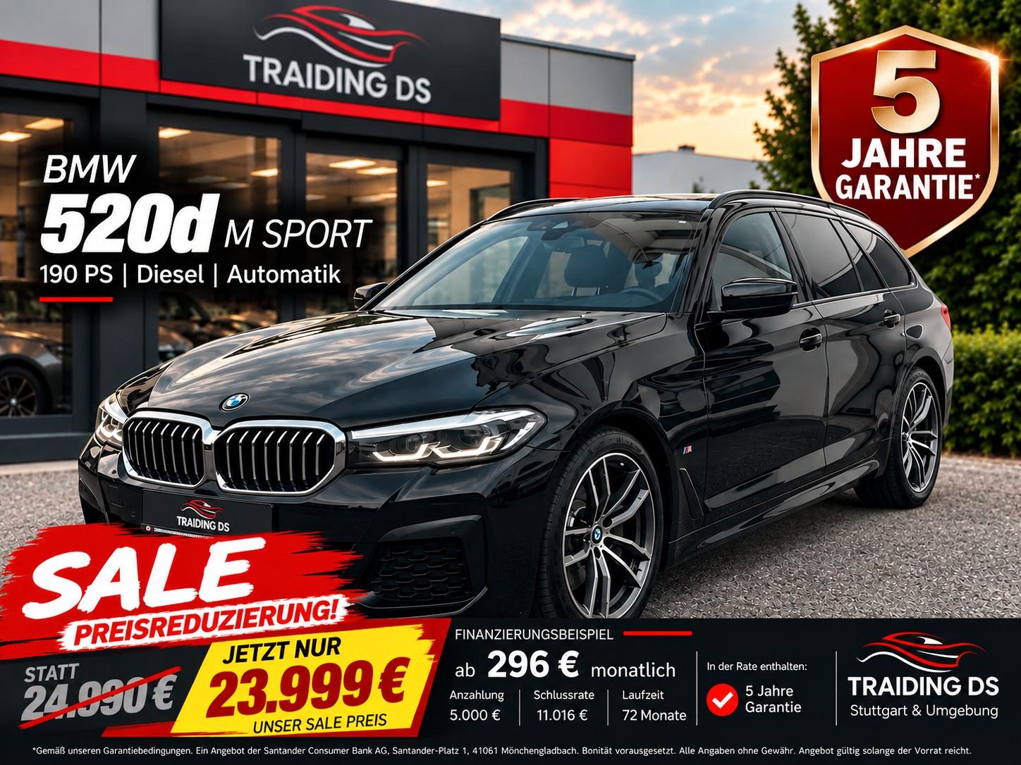 BMW 520d *M Sport* LEDER - 19%MWST- 5 Ja. GARANTIE