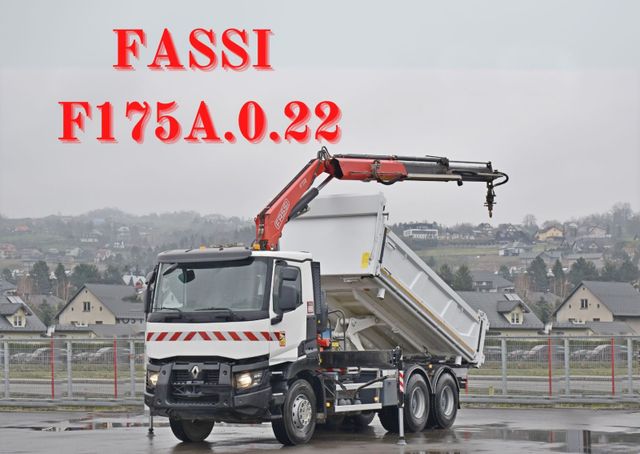 Renault C380 *KIPPER 5,10 m* FASSI F175A.0.22+FUNK /6x4