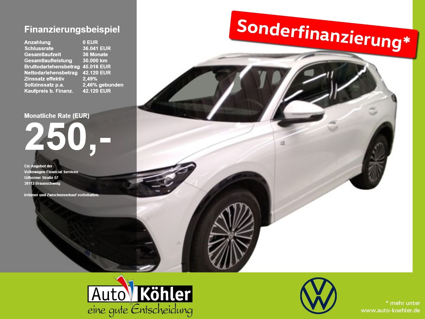 Volkswagen Tiguan R-Line TDI DSG AHK/Pano/CarPlay/Kamera/SD