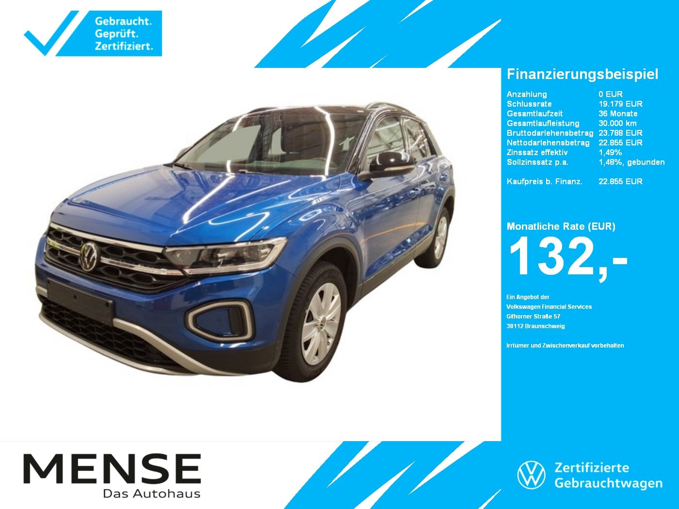 Volkswagen T-Roc 1.0 TSI Style CarPlay ACC LED Navi Alcant.