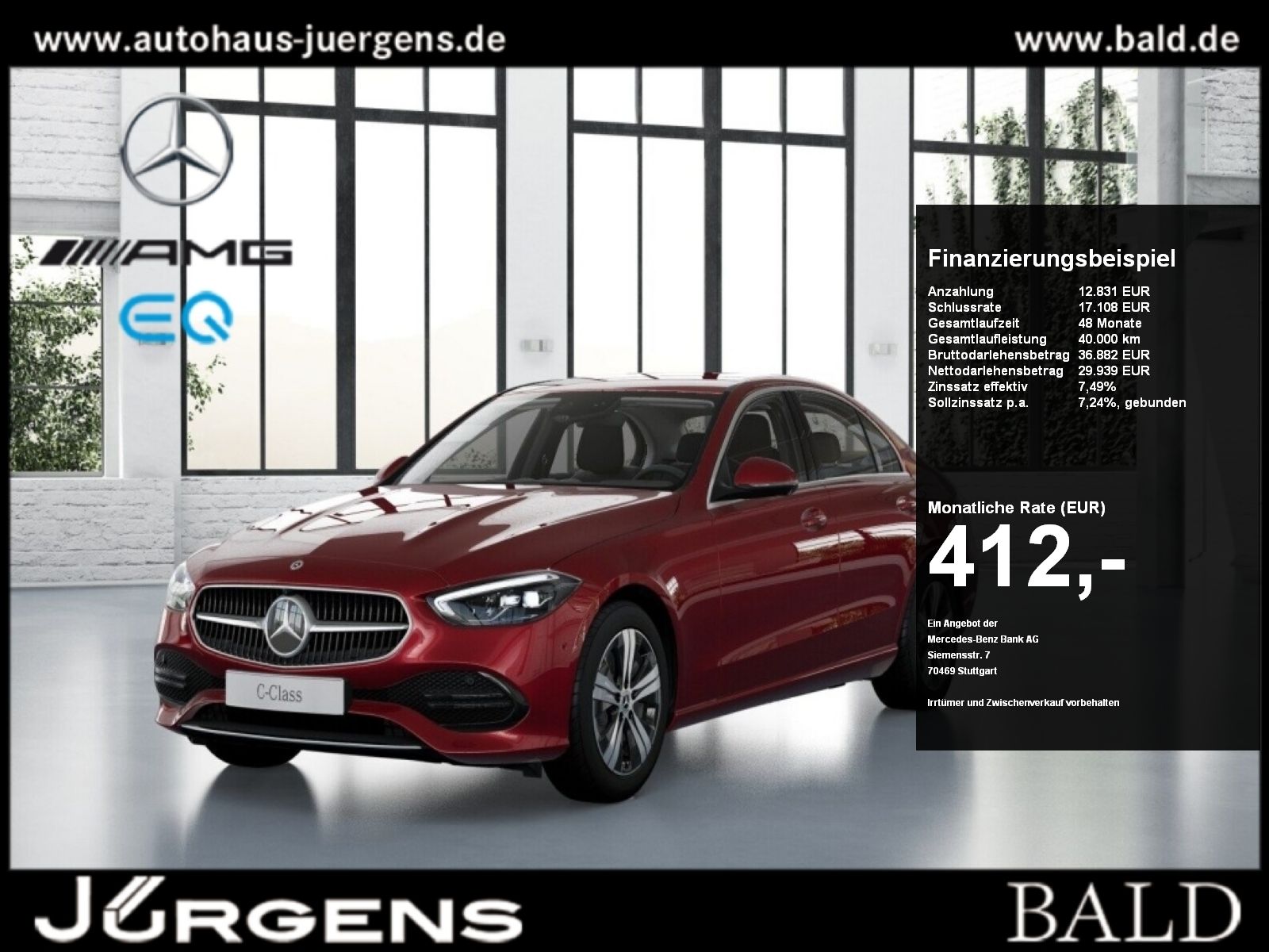 Mercedes-Benz C 300 e Avandgarde Dis Burm3D AHK Winter