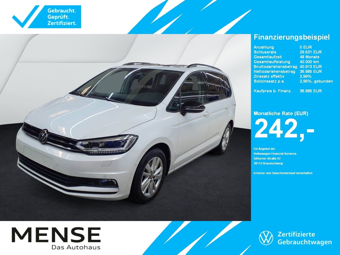 Volkswagen Touran 1.5 TSI DSG Highline CarPlay|AHK|Pano|SD