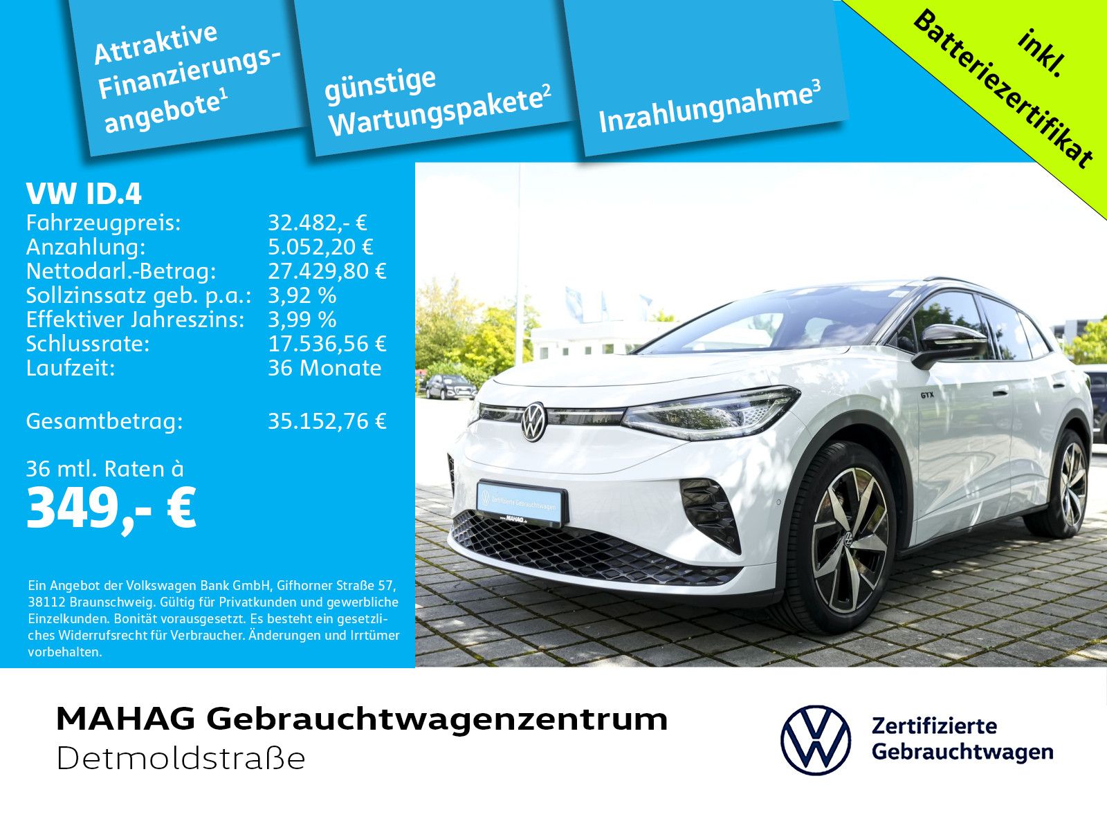 Volkswagen ID.4 GTX 4 Mot 220 kW IQ.Light IQ.Drive Pano Nav foto 2