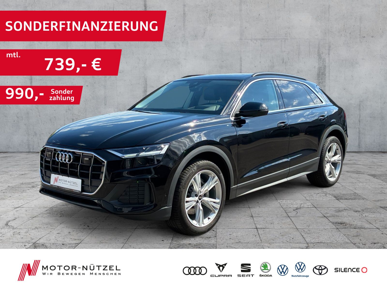 AUDI Q8 50 TDI QU LED+NAVI+HuD+AIR+RFK+ACC+AHK+PANO