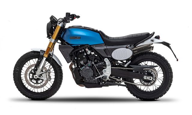 Fantic Caballero 700 Scrambler in blau - 2024