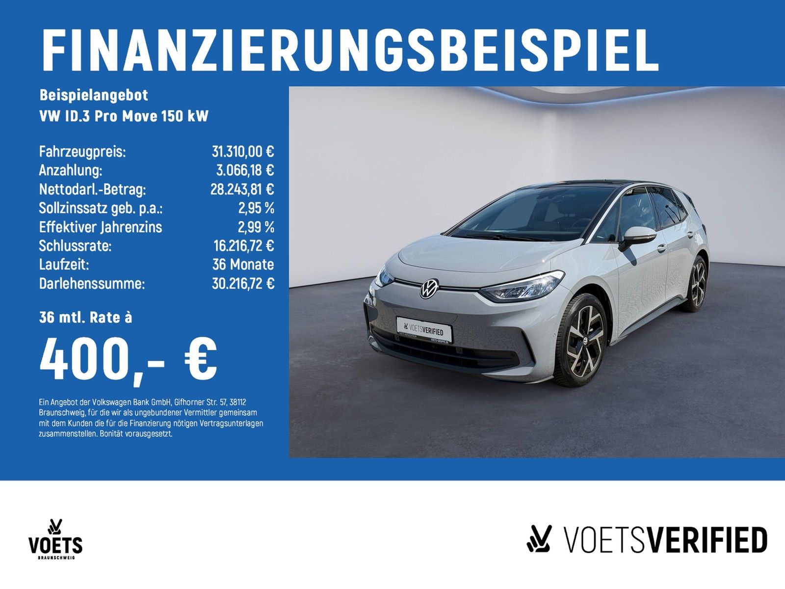 VW ID.3 Pro Move 150 kW LED+RearView+ACC+SHZ+PDC
