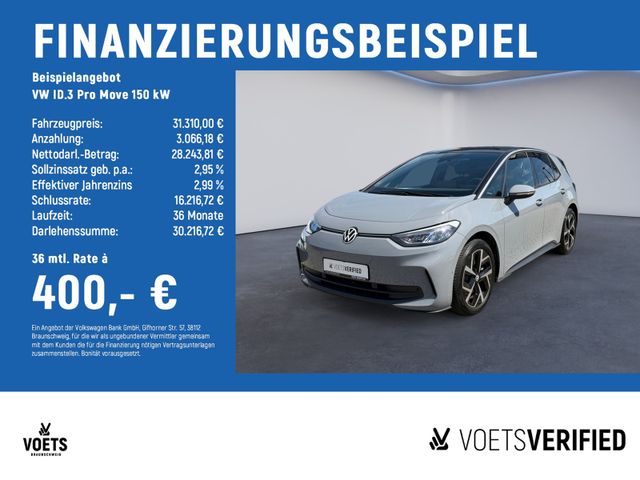VW ID.3 Pro Move 150 kW LED+RearView+ACC+SHZ+PDC