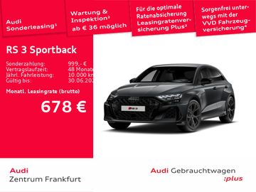Audi Leasingangebot: Audi RS3 Sportback RS-AGA+HUD+KAM+SONOS+MATRIX+280KMH