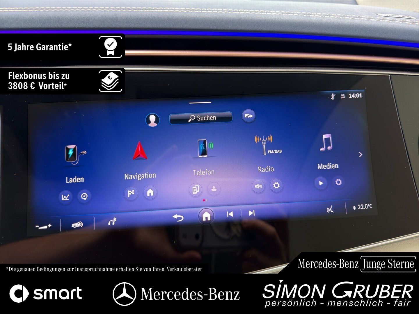 Fahrzeugabbildung Mercedes-Benz EQE 43 4M AMG Massage Sitzklima Pano AHK Mod 25