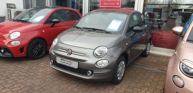 Fiat 500 Cabrio- Navi-Verdeck rot