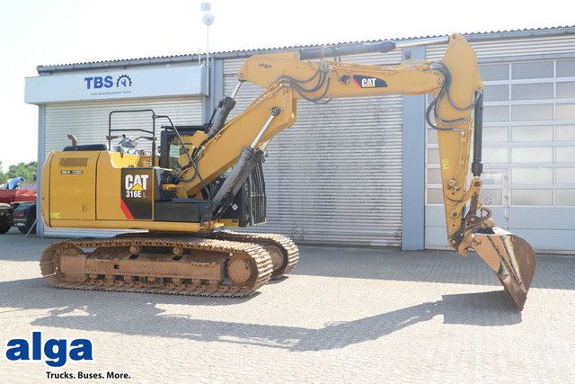 CAT 316 EL, Verstellausleger, Greifer + Hammerhydr.