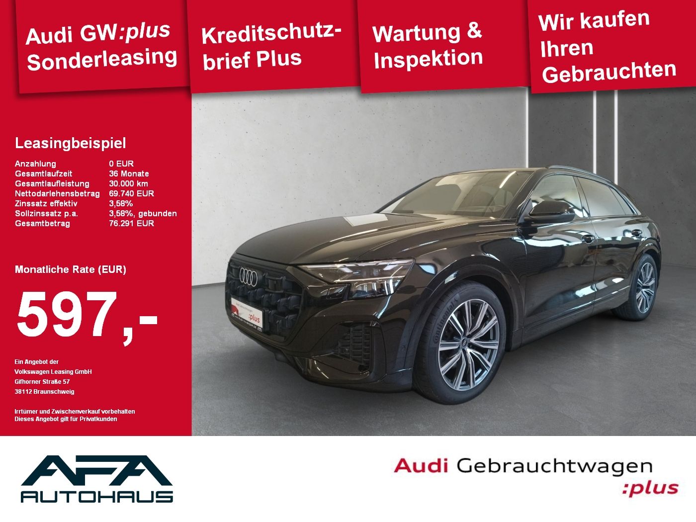 Audi Q8 45 TDI quattro tiptronic Luft*AHK*Matrix*Lede