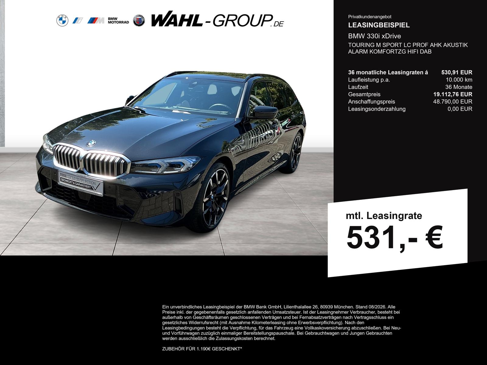 BMW 330i xDrive TOURING M SPORT LC PROF AHK AKUSTIK 