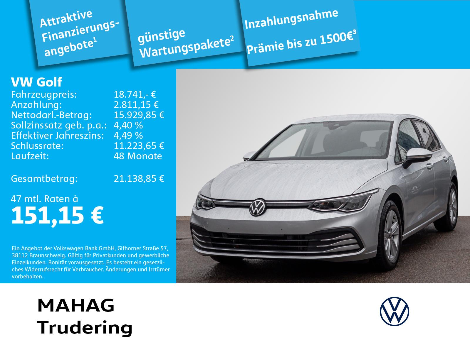 Volkswagen Golf VIII Life 1.5 TSI LED Navi ParkPilot RearVi