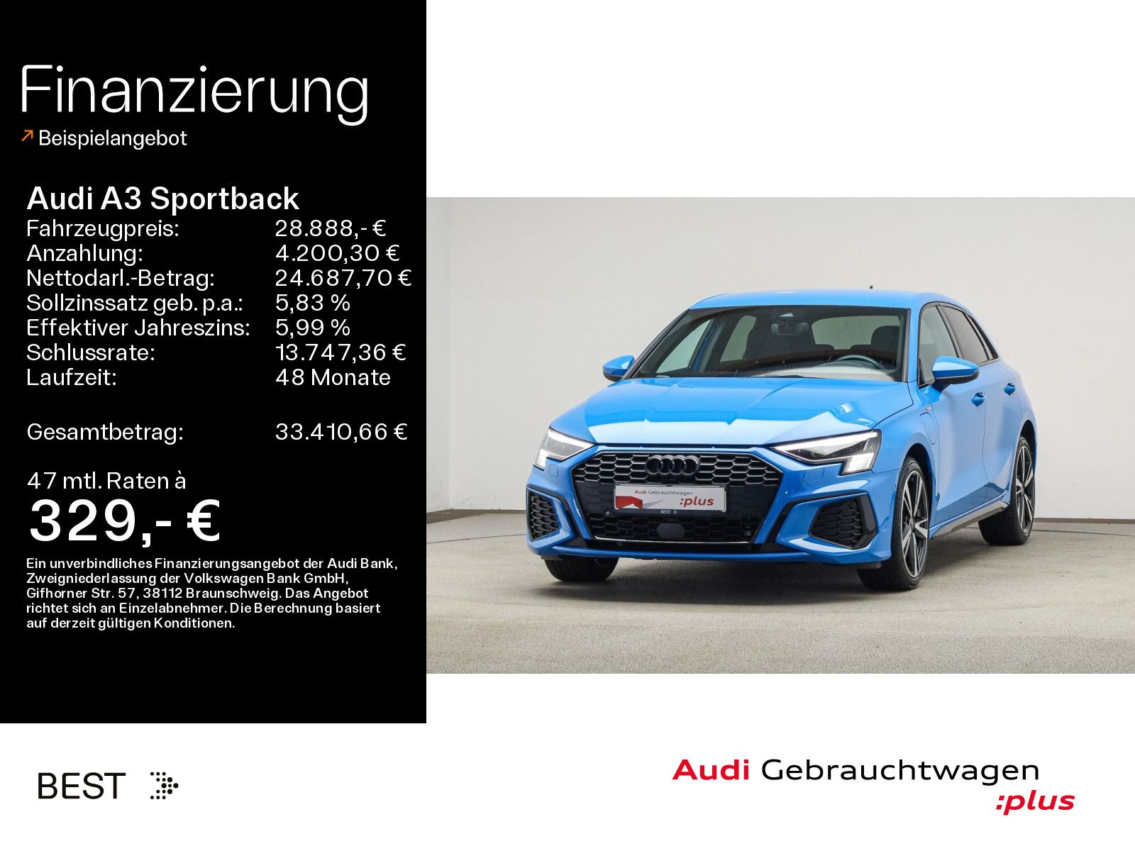 Audi A3 Sportback S line 40 TFSI e Matrix, Navi, ACC