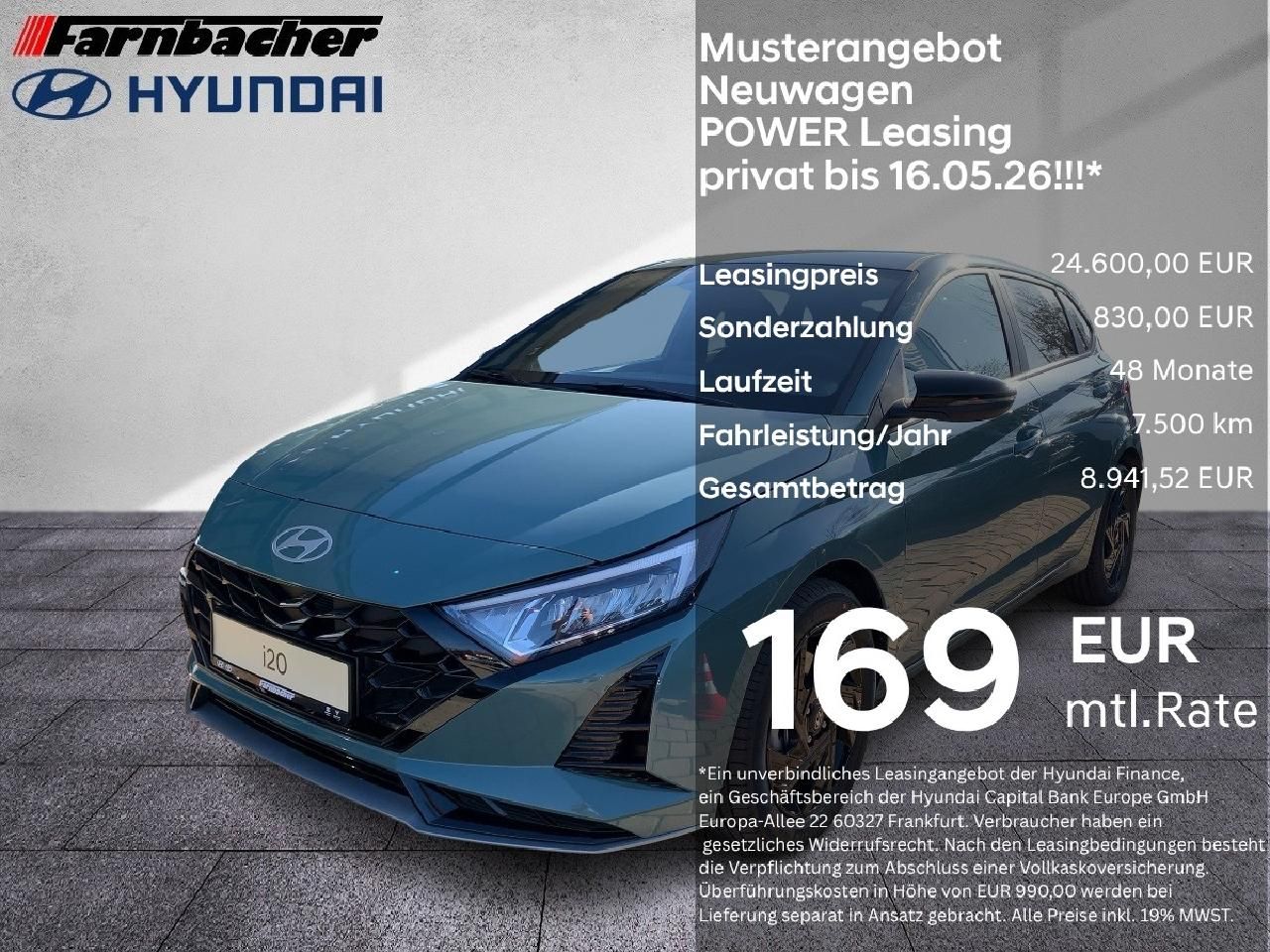 Fahrzeugabbildung Hyundai i20 Blackline Powerleasing bis 16.05.26!!!