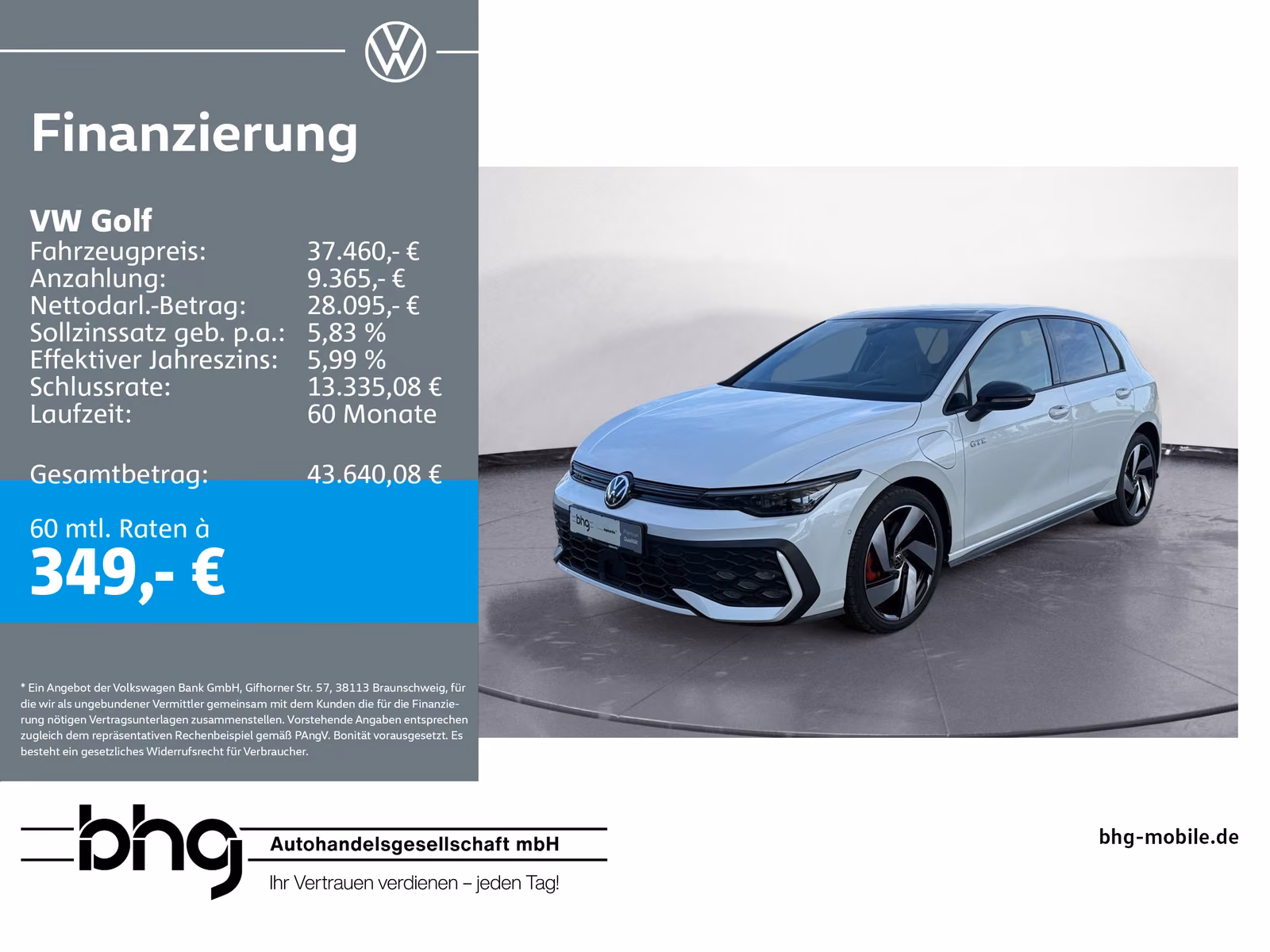 Volkswagen Golf GTE 1.5 TSI Hybrid AHK HUD PANO DCC IQ.LIGH