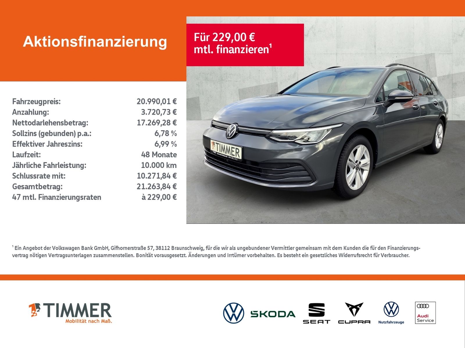 Volkswagen Golf VIII Variant 2.0 TDI DSG LIFE +AHK +LED +AC imagem 2