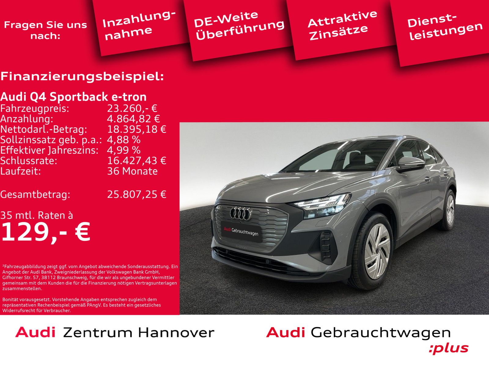 Audi Q4 Sportback 35 e-tron Matrix DAB Sportsitze