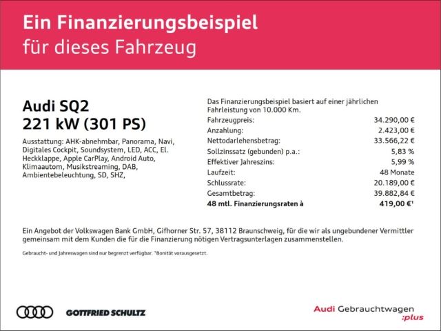 Audi SQ2 TFSI qu. MATRIX NAV PAN AHK KAMERA imagem 2