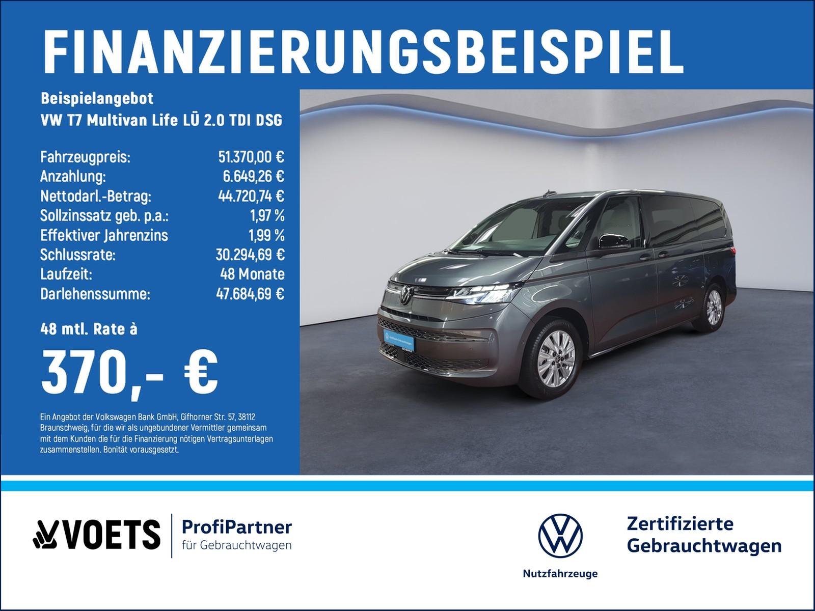 Volkswagen T7 Multivan Life LÜ 2.0 TDI DSG LED+RearView+ACC