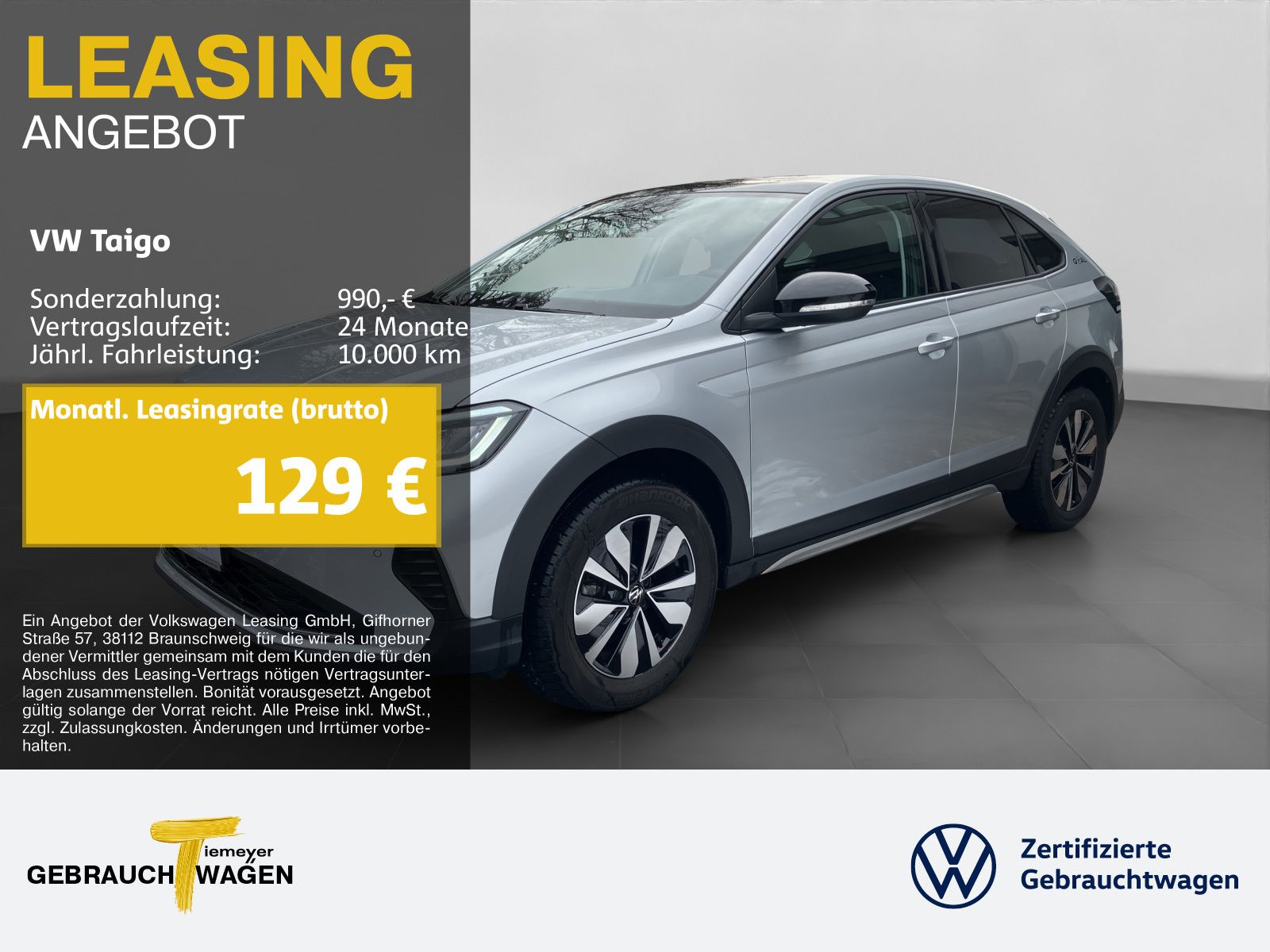 Volkswagen Taigo 1.0 TSI GOAL PANO ASSIST APP-CON PRIVACY