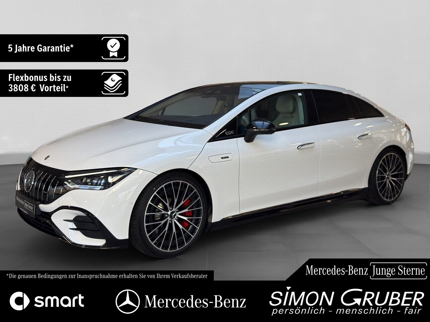Fahrzeugabbildung Mercedes-Benz EQE 43 4M AMG Night Hyper Pano Carbon Nappa TV