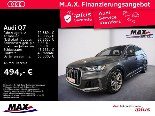 Audi Q7 50 TDI QUATT S LINE 7-SITZE+AHK+NACHT+TV+HUD+