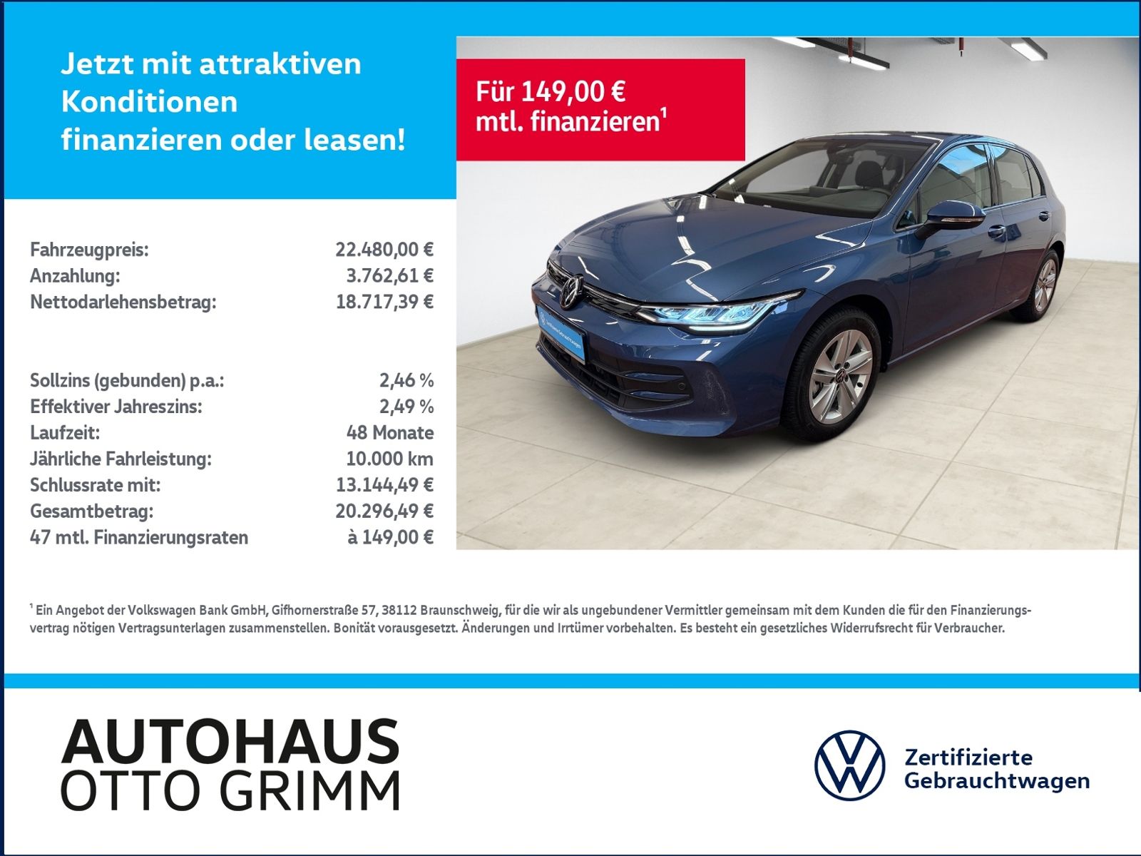 Volkswagen Golf VIII 1.5 TSI Life AHK LED Navi ACC foto 1