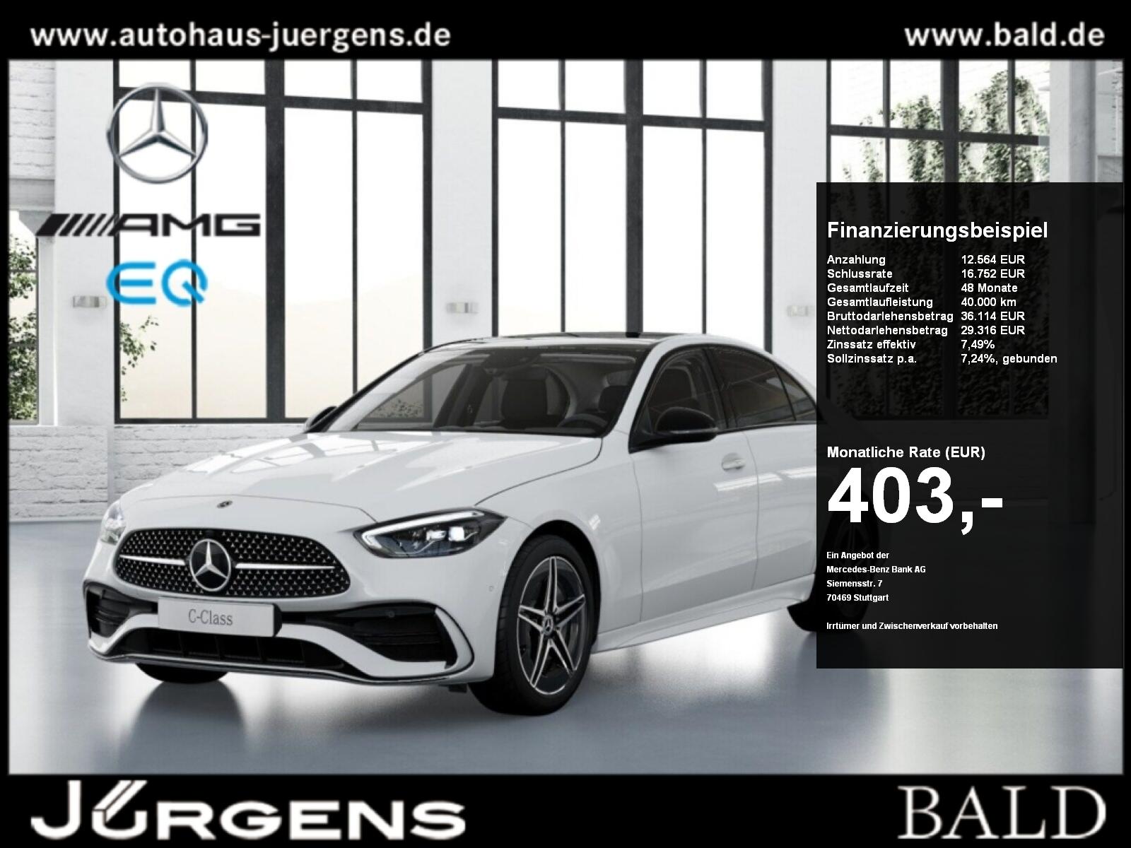 Mercedes-Benz C 180 AMG-Sport/Pano/Night/Totw/Keyl/Ambi/Cam/18