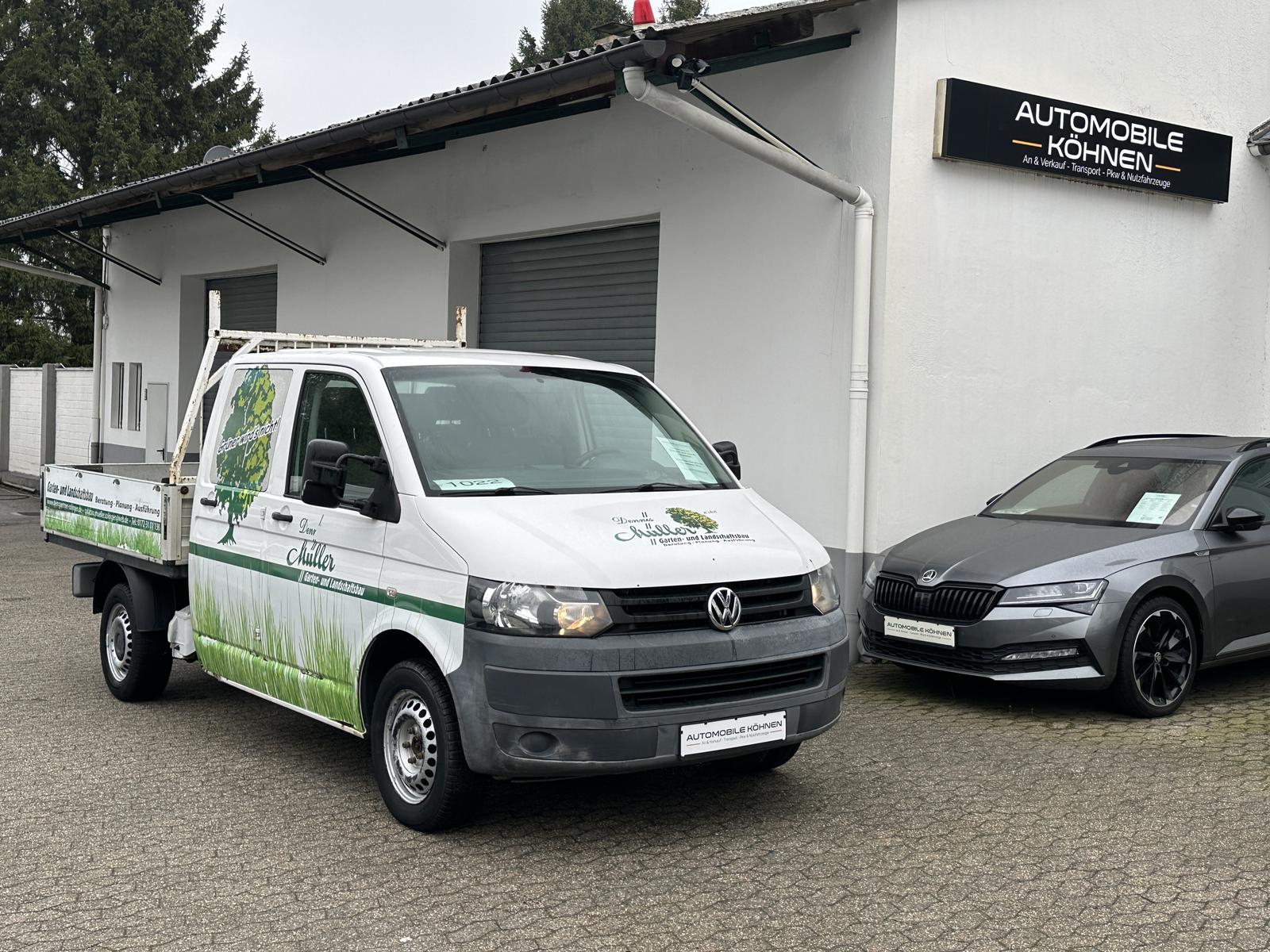 Volkswagen T5 Doka Pritsche AHK / TÜV 01.27 / 2.0 Diesel /