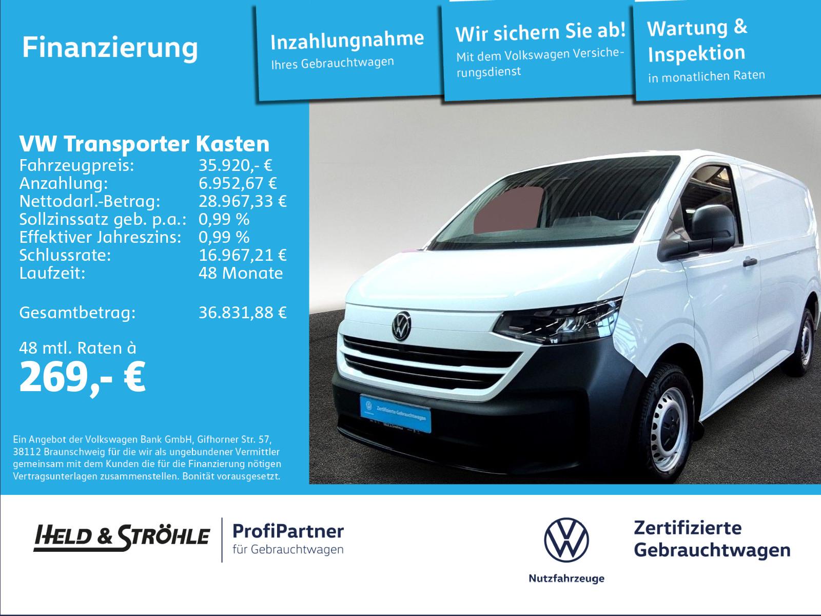 Volkswagen Transporter Kasten 2.0TDI AHK HECKFLÜGEL LED RFK