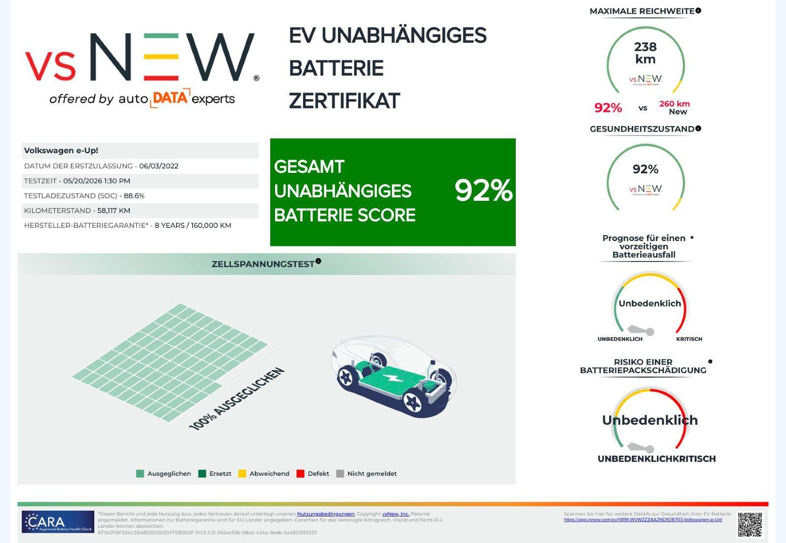 Volkswagen e-up! Style Plus LED+RFK+Klima+SitzH+Audio+Bluet