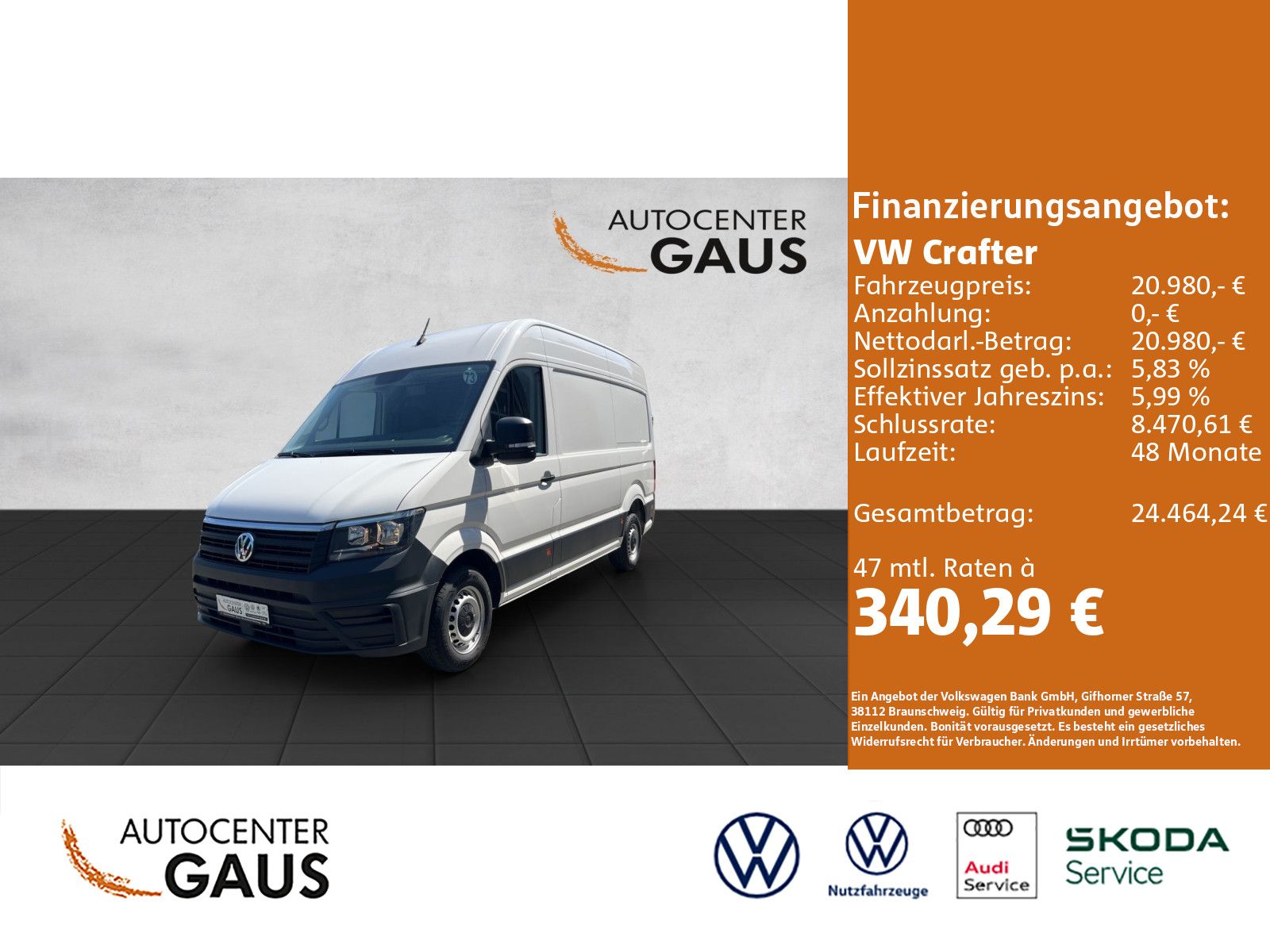 Crafter 30 Kasten 2,0 l 103 kW Frontantrieb 6-Ga
