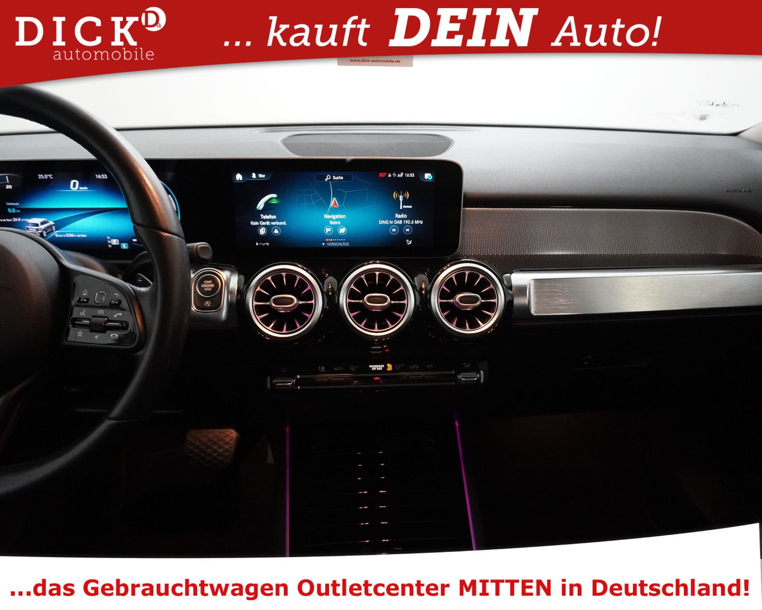 Fahrzeugabbildung Mercedes-Benz GLB180d 8G Style NAVI+KAM+LEDER+SHZ+WIDESC+TEMP+