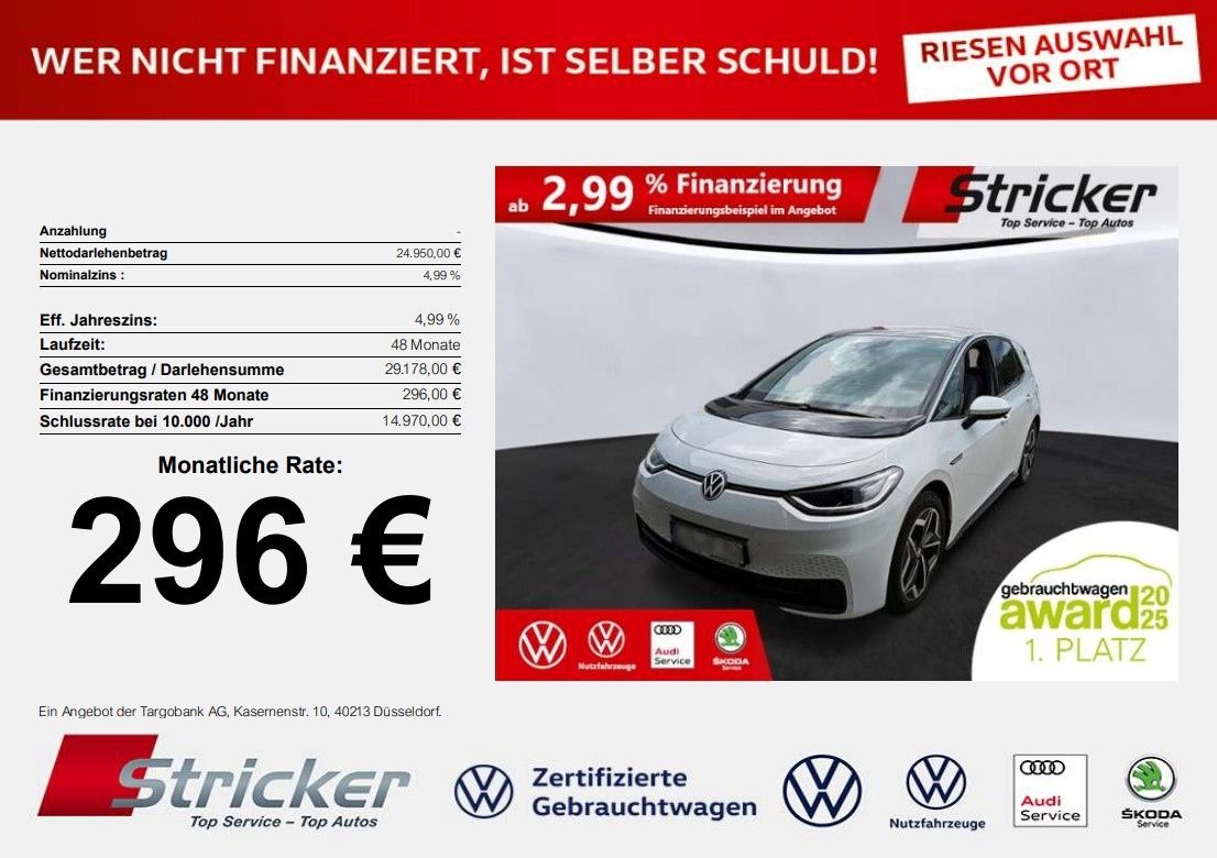 Volkswagen ID.3 Pro S 150/77 296,-ohne Anzahlung Navi IQ.Li