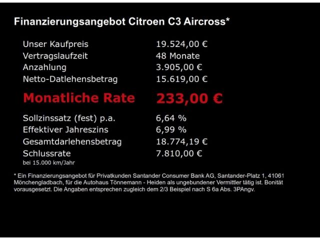 C3 Aircross HYBRID MAX eDCT+NAVI+RÜCKFAHRKAMERA+