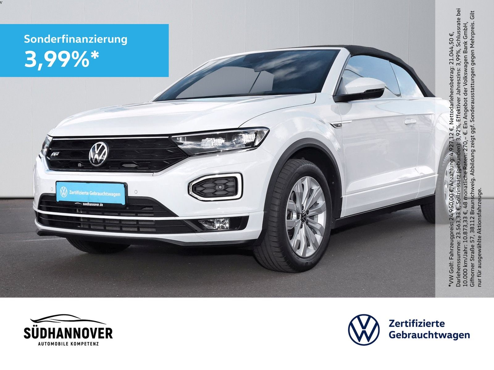 Volkswagen T-Roc Cabriolet R-Line 1.5 TSI DSG NAVI+LED+SHZ
