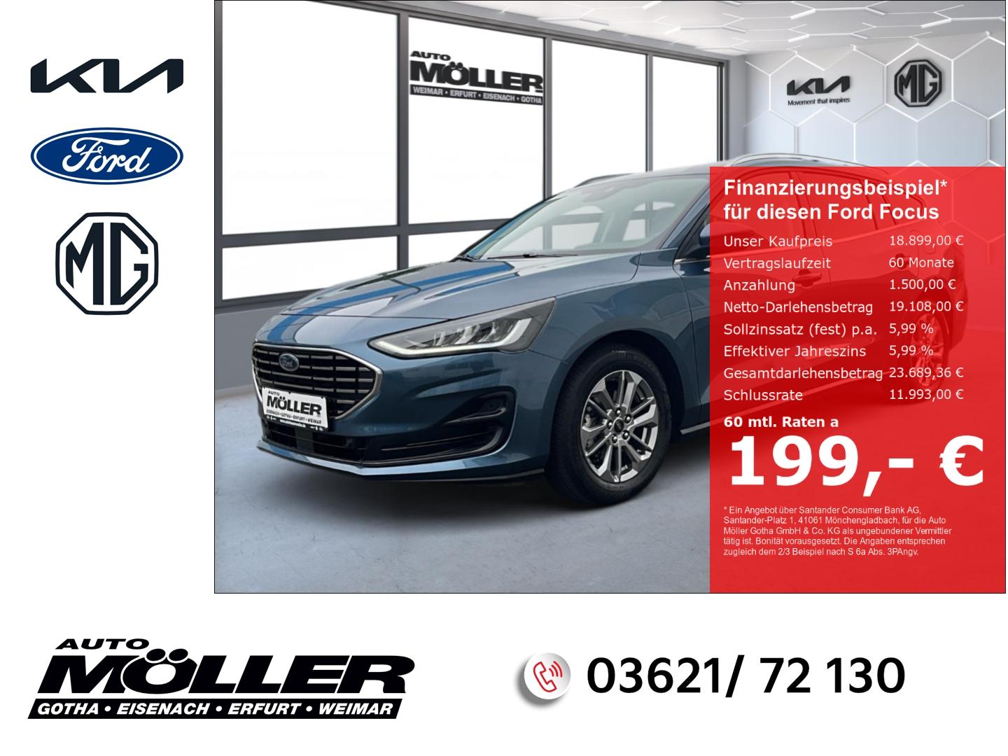 Ford Focus Titanium 1.0 Mild-Hybrid Turnier Navi LED 