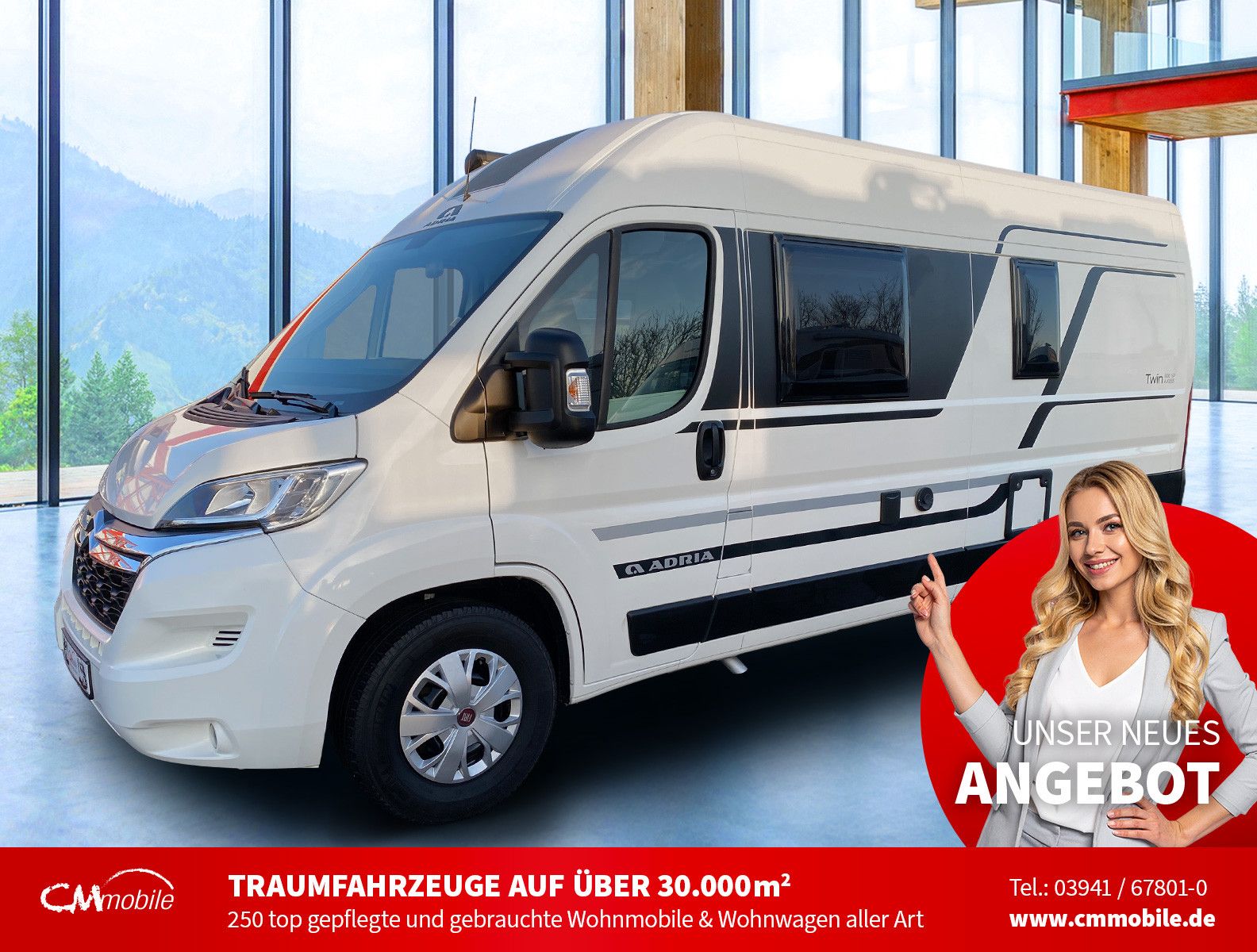 Adria
 Twin 600 SP Axess - Festbett - viele Extras -
