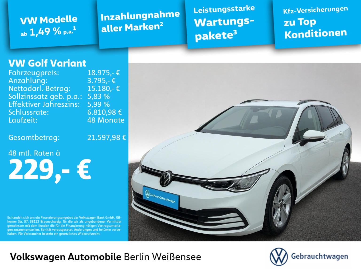 Volkswagen Golf VIII Variant 2.0 TDI Life DSG*NAV*ACC*RFK*L, миниатюра 2