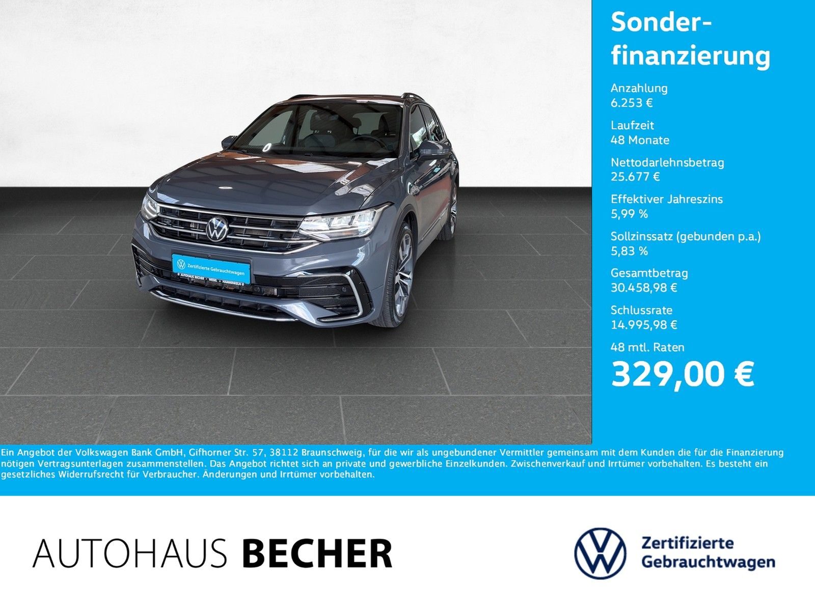 Volkswagen Tiguan R-Line 1.5 TSI DSG AHK Navi 360Kam LED foto 1