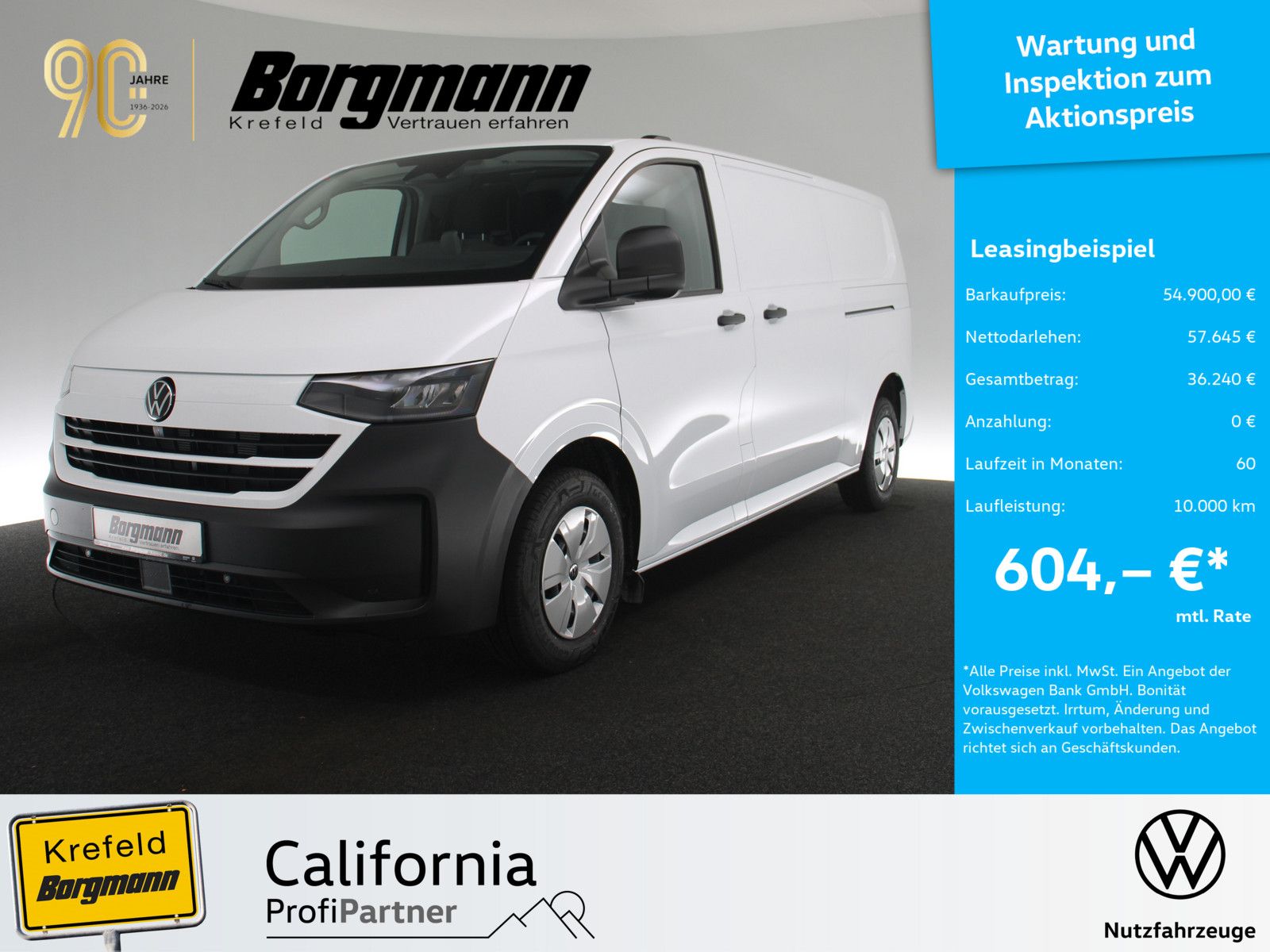 Volkswagen T7 Kasten 2.0 TDI 4MO LR L2H1 LED KAMERA PDC