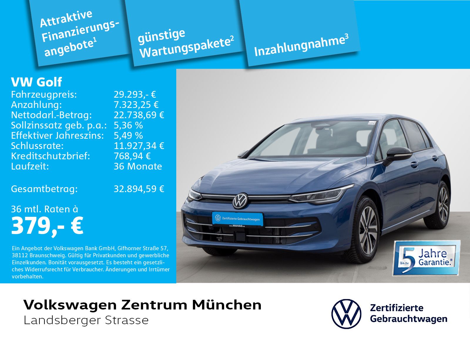 Volkswagen Golf VIII Energy 2.0 TDI AHK ACC LED Navi RearVi imagem 2