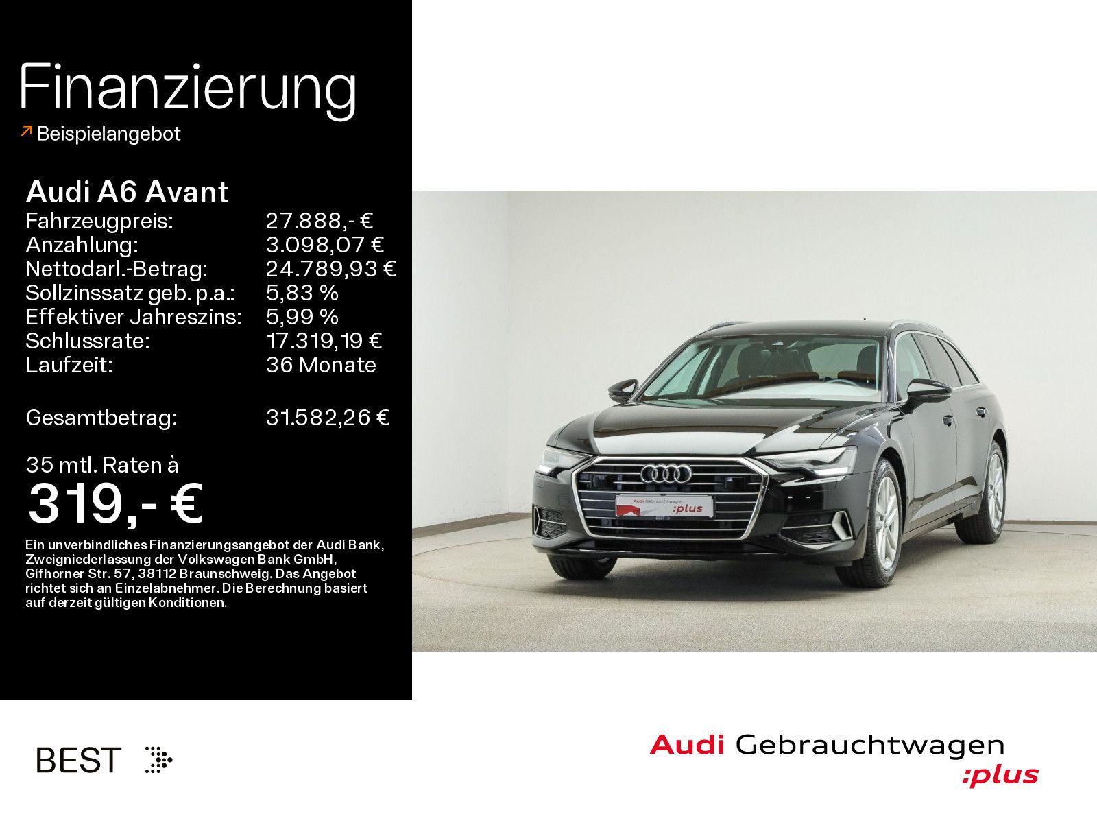 Audi A6 Avant sport 35 TDI AHK, Tour & Stadt, Sound