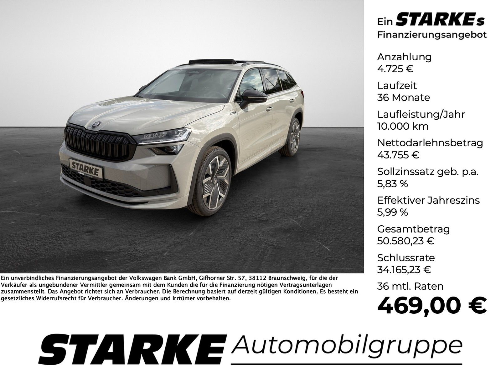 Skoda Kodiaq 2.0 TDI DSG 4x4 Sportline 7 Sitzer  Panod